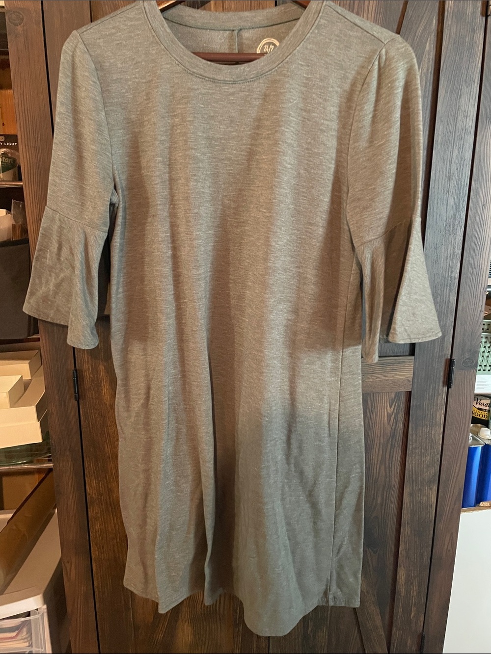 Maurices Olive Green Crewneck Swing Top